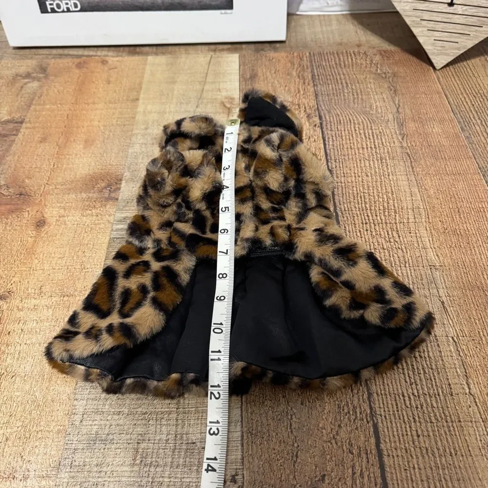 Kensington Kennel Club Leopard Print Fleece Dog Coat / Jacket XS